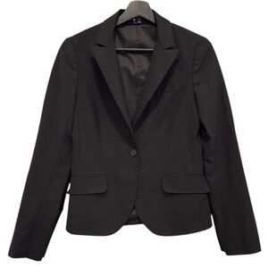 Theory Black Tailored Blazer with Notched Lapels